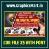 Camera Studio Flex Banner CDR File X5 With Font