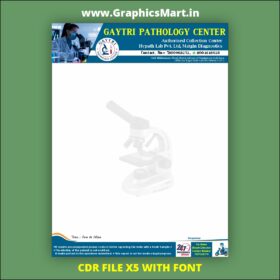 Gayatri Pathology Center Letterhead Design CDR File X5 With Font