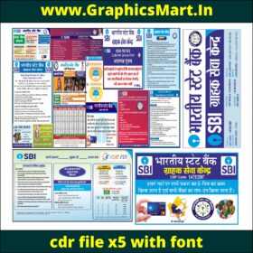 SBI CSP Banner CDR File | Professional Bank Mitra Flex Design With X5 Font