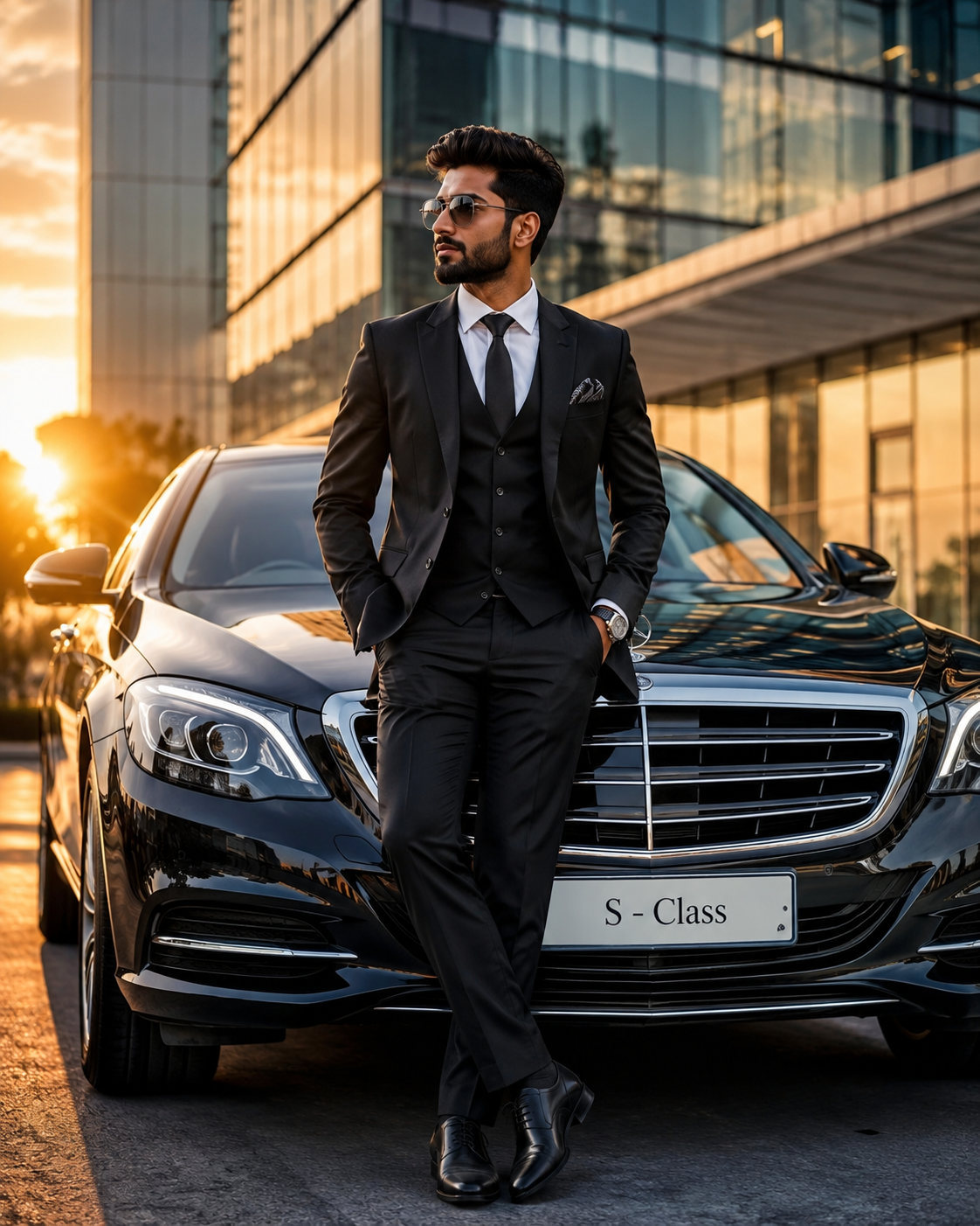 Luxury CEO Business Portrait AI Prompt | Hyper Realistic Suit & Luxury Car Photo in 8K
