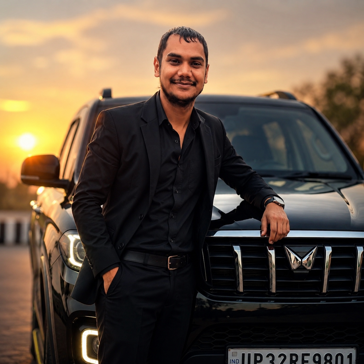 Luxury Black Suit WhatsApp DP AI Prompt | Trending Cinematic Profile Picture Prompt