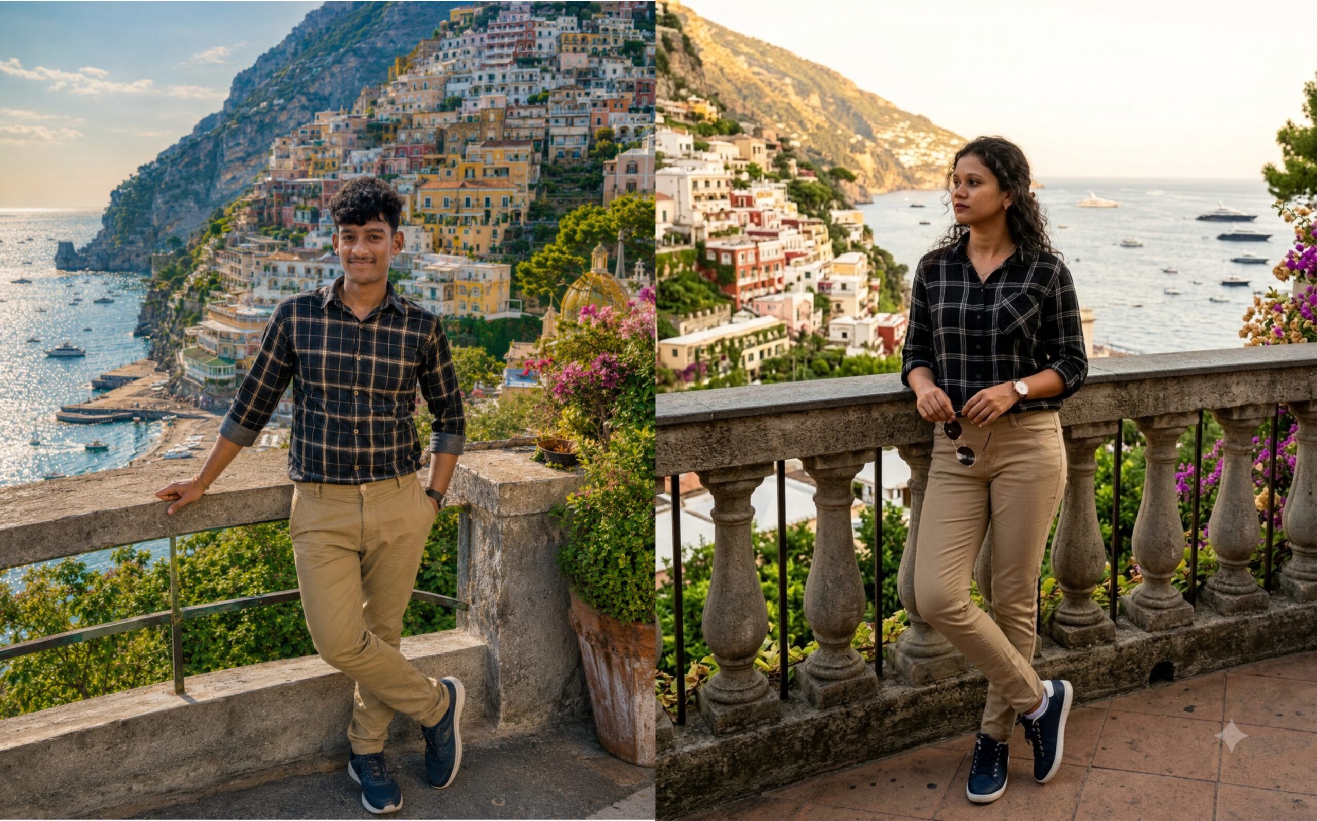 Ultra Realistic Positano Amalfi Coast AI Photo Prompt | Travel Portrait Prompt with Face Lock