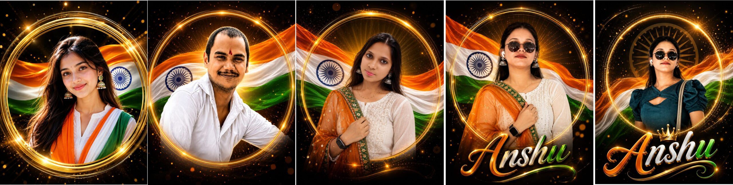 4 Independence Day AI Photo Prompts for Boys & Girls | Indian Tricolor DP Prompts | 15 August AI Photo Editing Prompts