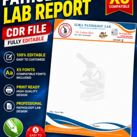 Pathology Lab Report CDR File | Medical Lab Report Template | CorelDRAW X5 Editable Design