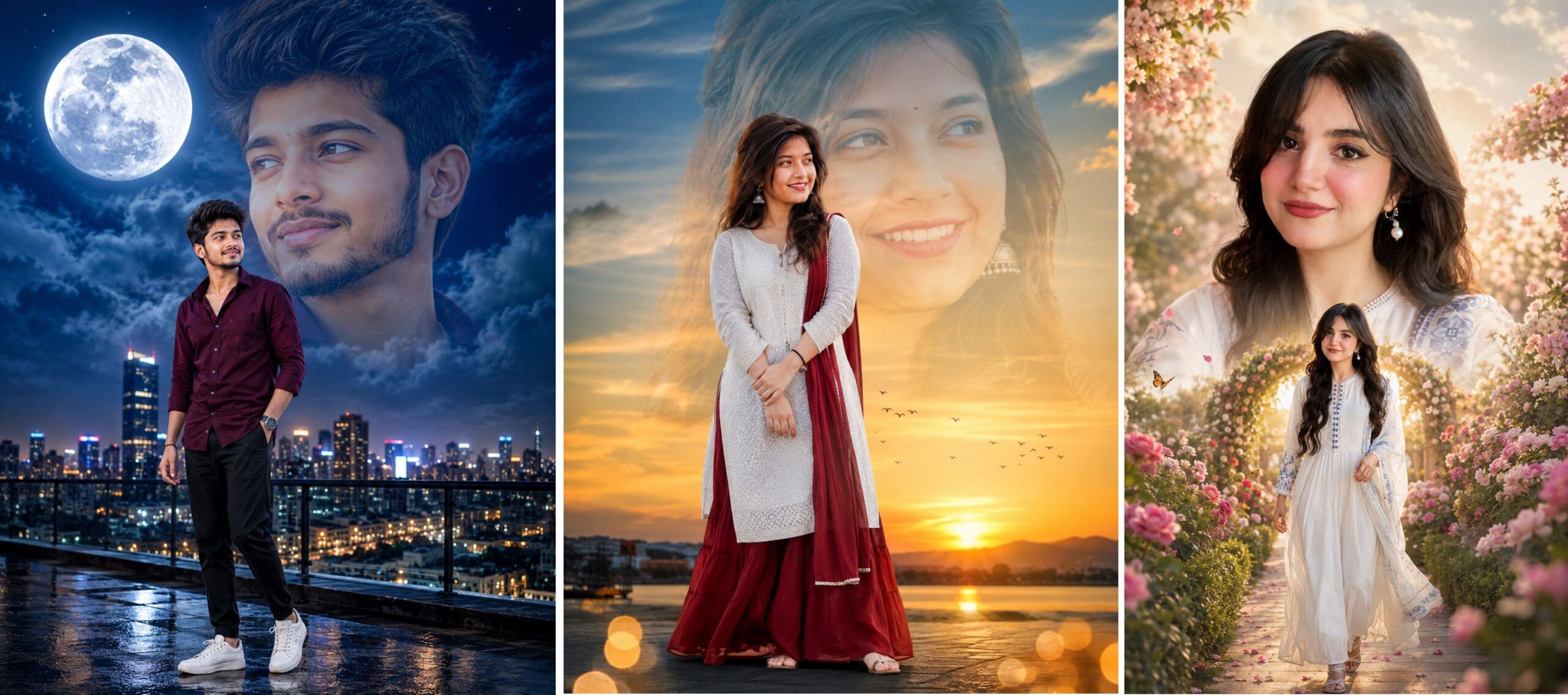 AI Double Exposure Photo Prompt – Create Stunning Double Portrait from One Photo