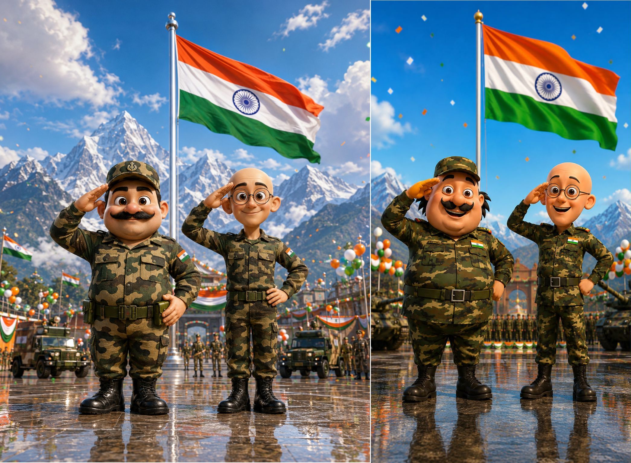 Motu Patlu Independence Day AI Video Prompt | 15 August Hindi Dialogue Video Prompt
