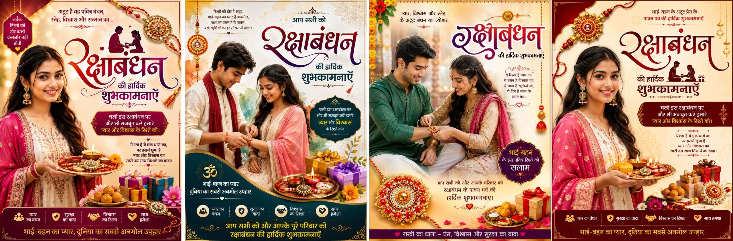 Raksha Bandhan AI Photo Prompt | Brother Sister Rakhi Poster Prompt | Indian Festival AI Image Prompt