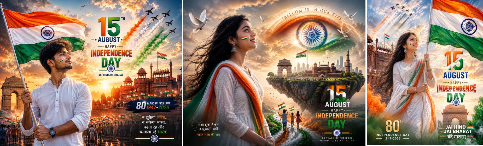 15 August AI Photo Editing Prompts | Independence Day Photo Editing Prompts | 4 Premium AI Prompts