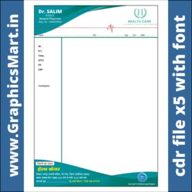 Doctor Health Care Letter Pad CDR File | Editable CorelDRAW X5 Design
